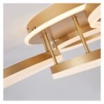Plafonnier LED 4 CERCLES DORÉ – Image 3
