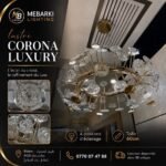 Lustre Corona Luxury – Cristal Doré 60 cm – Image 5