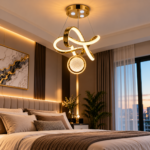 Lustre LED Élégance – Doré & Argenté – Image 4