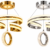 Lustre LED Anneaux – Doré & Argenté