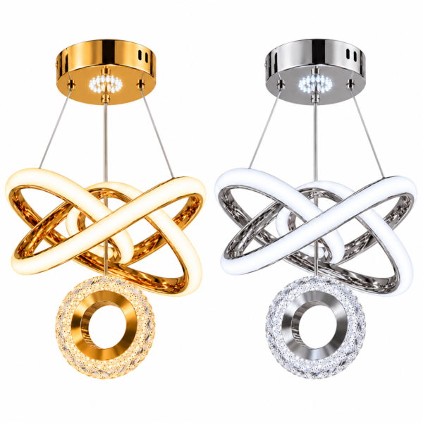 Lustre LED Doré & Argenté