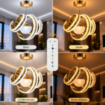 Lustre LED Doré & Argenté – Image 3