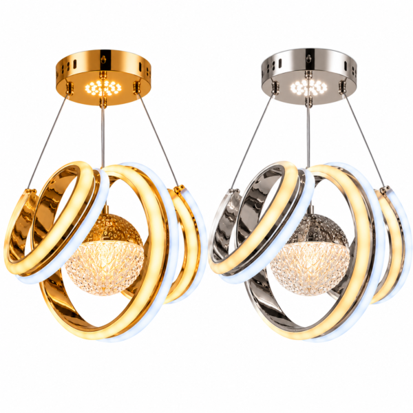 Lustre LED Doré & Argenté