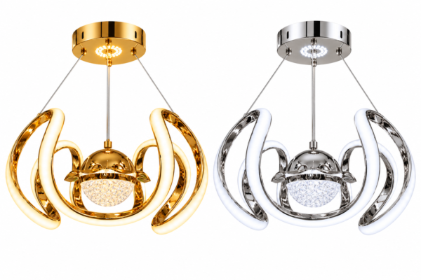 Lustre LED Doré & Argenté