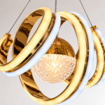 Lustre LED Doré & Argenté – Image 2