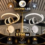 Lustre LED Doré & Argenté – Image 5